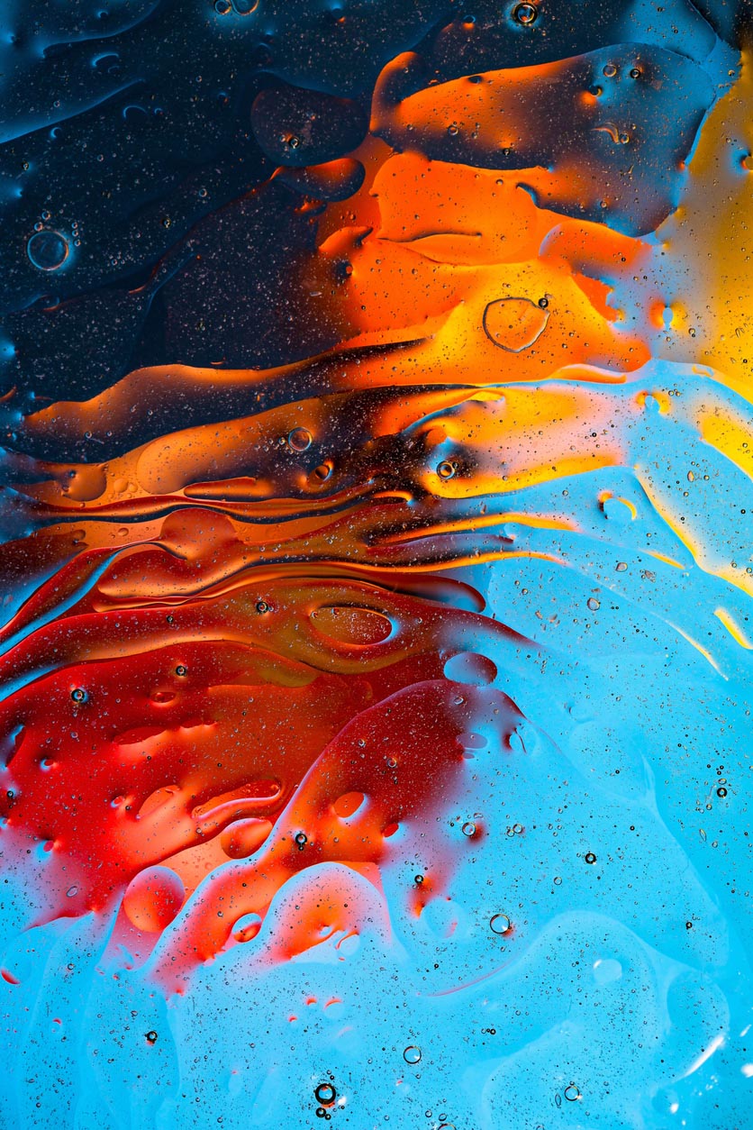 Red, orange, blue, yellow colorful abstract design, texture. Beautiful backgrounds.